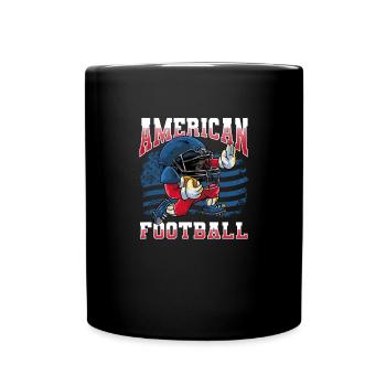 Fußballer Quarterback American Football - Tasse einfarbig - Schwarz - Vorne