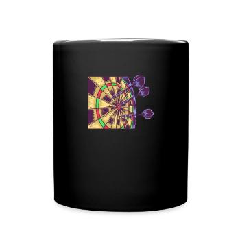 Dartist Darted Bullseye Zielpfeil - Tasse einfarbig - Schwarz - Vorne