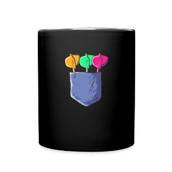 Fléchette Dart Dart Fléchette de poche - Mug uni - noir - Devant