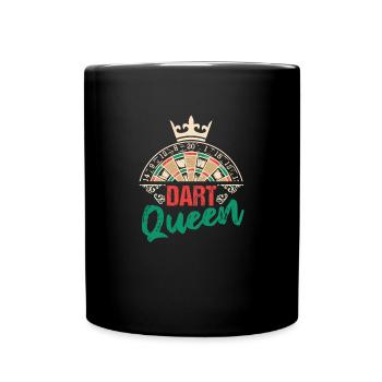 Dartist Dart Queen Bullseye Arrow Dart - Mug uni - noir - Devant