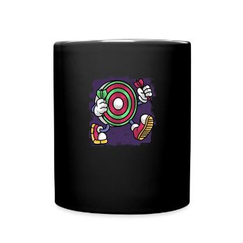 Dartist Darted Dartboard Holding Dart - Mug uni - noir - Devant
