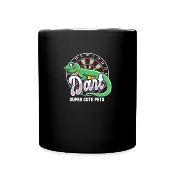 Dart Super Cute Animaux De Compagnie Flèche Bullseye Dart - Mug uni - noir - Devant