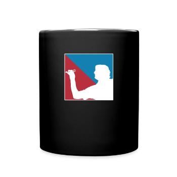 Darting Darted Unicorn Spieler Dart - Tasse einfarbig - Schwarz - Vorne
