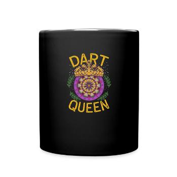 Dartist Dart Queen Bullseye Arrow Dart - Mug uni - noir - Devant