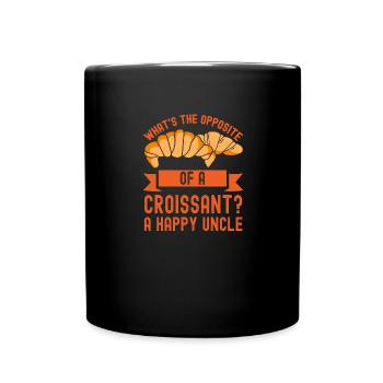 Croissant Happy Uncle Patissier Baking - Full Colour Mug - black - Front