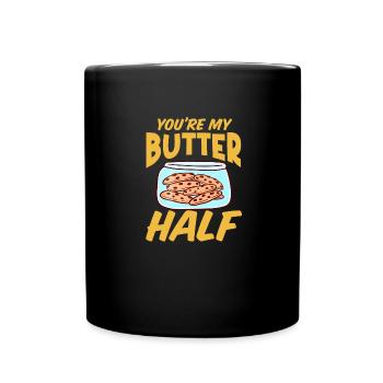 Keks Du bist mein Butterteig-Keks - Tasse einfarbig - Schwarz - Vorne
