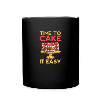 Patissier Time To Cake It Easy Baking - Full Colour Mug - black - Front