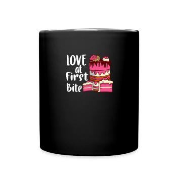 Love At First Bite Patissier Baking - Full Colour Mug - black - Front