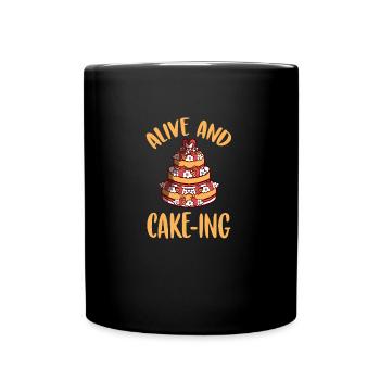 Alive And Cake-ing Patissier Baking - Full Colour Mug - black - Front