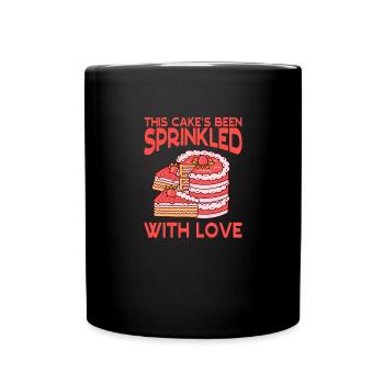 Cake's Been Sprinkled With Love Baking - Full Colour Mug - black - Front