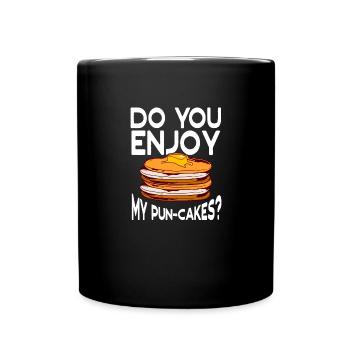 Waffle Do You Enjoy My Pun-cakes Pancake - Full Colour Mug - black - Front