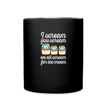 Nous crions pour le sorbet à la crème Gelato - Mug uni - noir - Devant