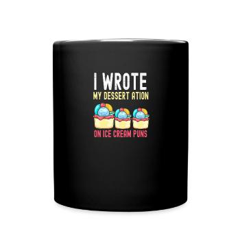 Ation On Wortspiele Sorbet Gelato Creme - Tasse einfarbig - Schwarz - Vorne