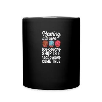 Eisbecher Real Cream Come True Cream - Tasse einfarbig - Schwarz - Vorne