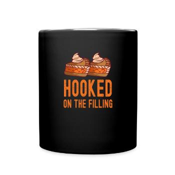 Hooked On The Filling Patissier Baking - Full Colour Mug - black - Front