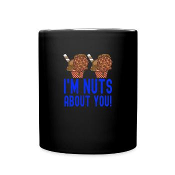 I'm Nuts About You Sundae Gelato Cream - Full Colour Mug - black - Front