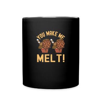 You Make Me Melt Sundae Gelato Cream - Full Colour Mug - black - Front