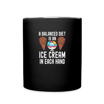 Sherbet In Each Hand Sundae Gelato Cream - Full Colour Mug - black - Front
