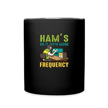 Radio Do It With Frequency Ham Radio - Full Colour Mug - black - Front