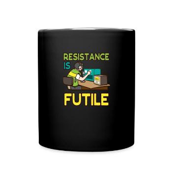 Amateur Resistance Futile Ham Radio - Full Colour Mug - black - Front