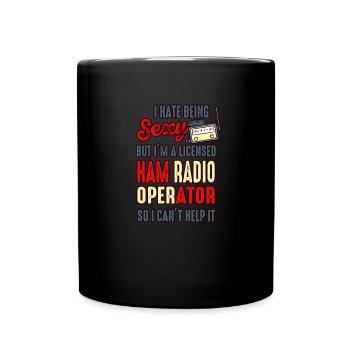 Amateurfunk Sexy Lizenzierter Amateurfunk - Tasse einfarbig - Schwarz - Vorne