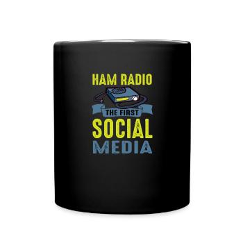 Amateur First Social Media Ham Radio - Tasse einfarbig - Schwarz - Vorne