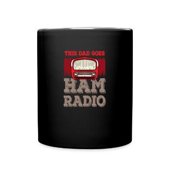 Radio amateur Ce papa fait de la radio amateur - Mug uni - noir - Devant