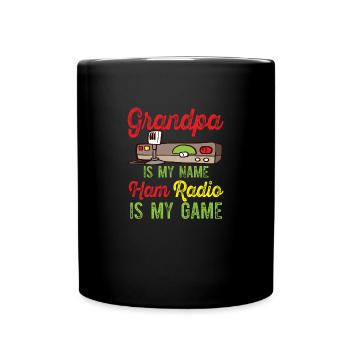 Amateur Opa ist mein Name Amateurfunk - Tasse einfarbig - Schwarz - Vorne
