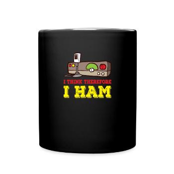 amateur je pense donc je radio amateur - Mug uni - noir - Devant