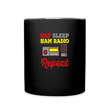 Transmission amateur Manger Dormir Radio amateur - Mug uni - noir - Devant