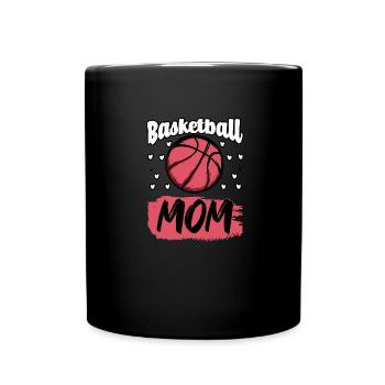 Basketball Mommy Hoops Basketball - Full Colour Mug - black - Front