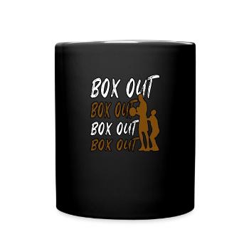 Boxing Out Basketball - Full Colour Mug - black - Front