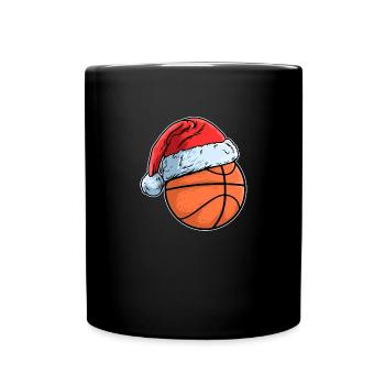 Basket-ball Ballon Père Noël Chapeau Basketball - Mug uni - noir - Devant
