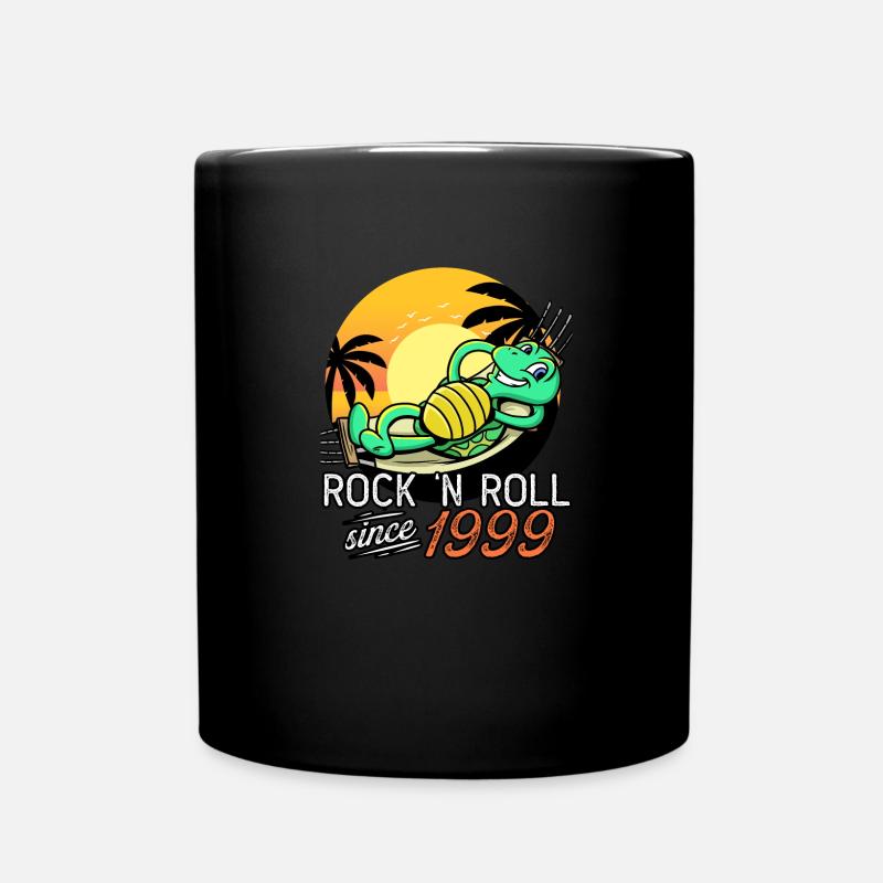 Turtle Rock N Roll seit 1999 Geburtstag - Tasse einfarbig - Schwarz