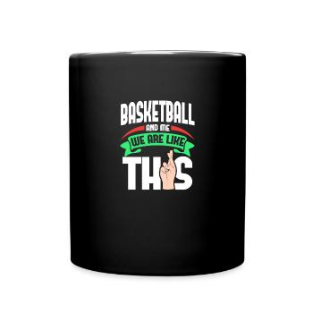 Basketball Me Are Like - Tasse einfarbig - Schwarz - Vorne