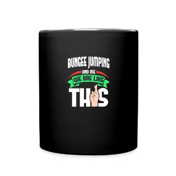 Saut à l’élastique moi sont comme - Mug uni - noir - Devant