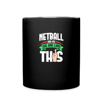 Netball moi, c’est comme - Mug uni - noir - Devant