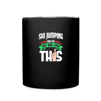 Le saut à ski moi sont comme - Mug uni - noir - Devant