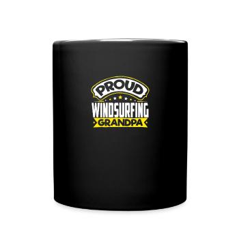 Sport Opa Windsurfen Opa - Tasse einfarbig - Schwarz - Vorne
