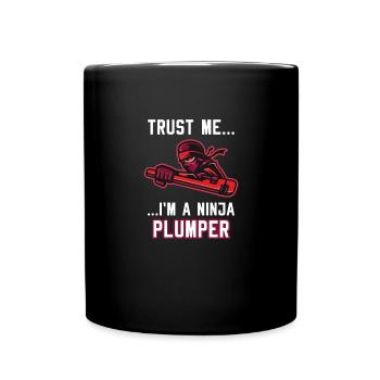 Clé à piston Trust Im A Plumber - Mug uni - noir - Devant