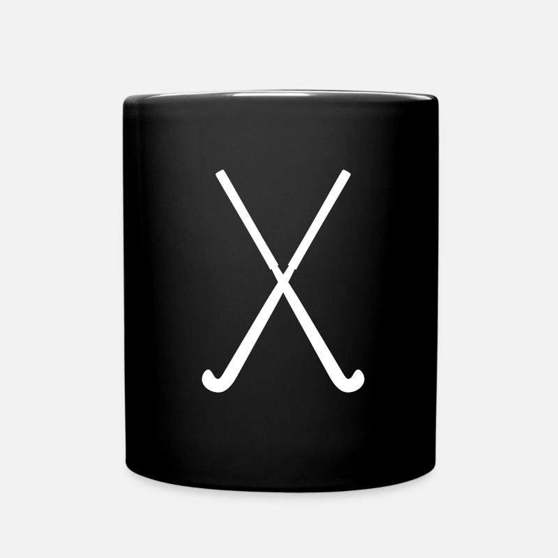 Hockeyschläger als Geschenk für Hockeyspieler - Tasse einfarbig - Schwarz