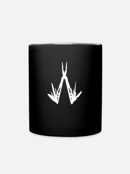 Multitool in Weiss - Tasse einfarbig - Schwarz