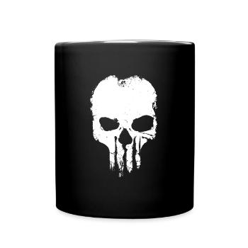 Cadeau d'horreur crâne crâne - Mug uni - noir - Devant