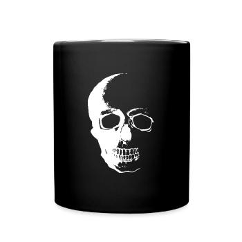 Schädel Horror Skull coole Geschenkidee - Tasse einfarbig - Schwarz - Vorne