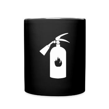 A fire extinguisher belongs in every household - Full Colour Mug - black - Front