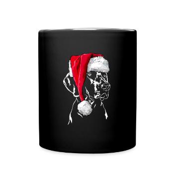 Santa WEIMARANER Chiens de chasse de Noël Wilsigns - Mug uni - noir - Devant