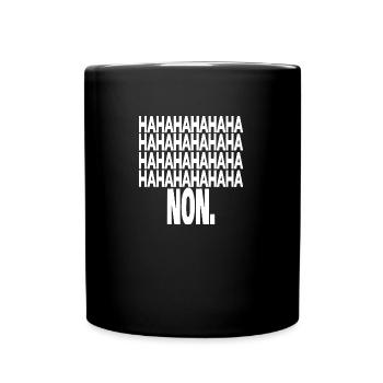 hahaha non - Mug uni - noir - Devant