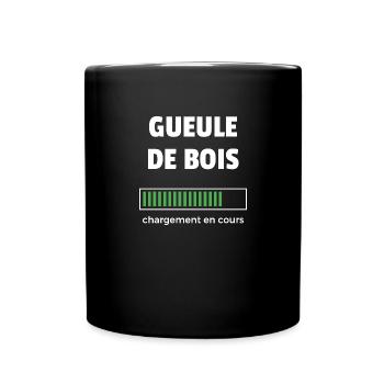 gueule de bois chargement en cours - Mug uni - noir - Devant