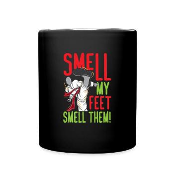 Smell My Feet Drôle de Karaté - Mug uni - noir - Devant