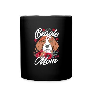 Beagle Mère Drôle Beagle Propriétaire Fête des Mères - Mug uni - noir - Devant